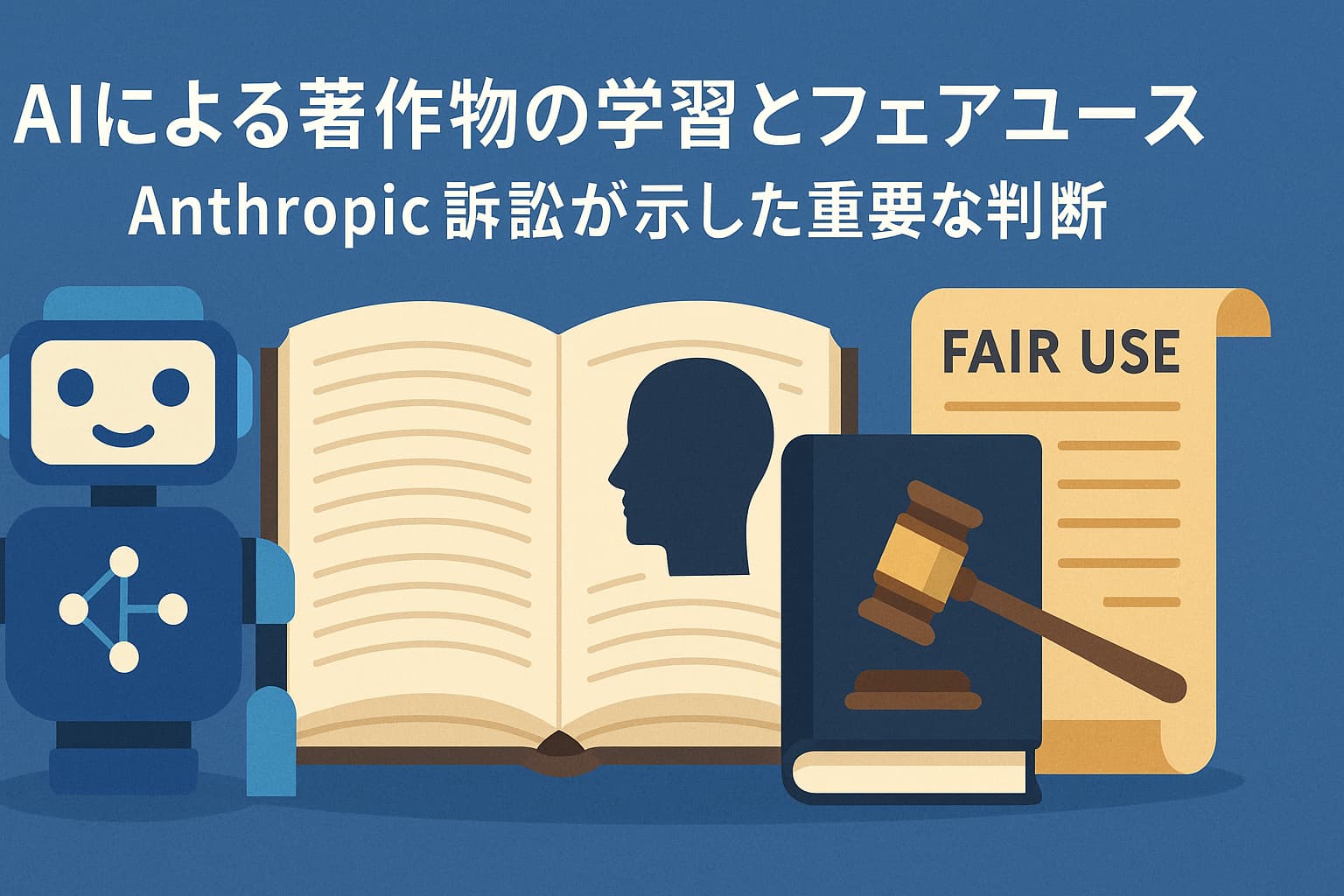 AIによる著作物の学習とフェアユース──Anthropic訴訟が示した重要な判断