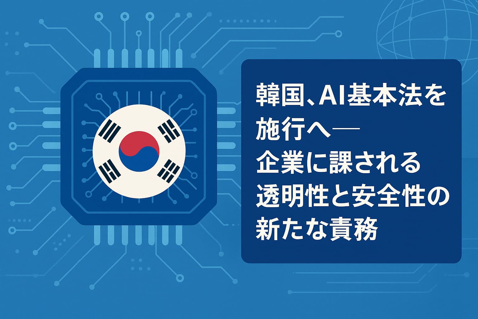 韓国、AI基本法を施行へ──企業に課される透明性と安全性の新たな責務