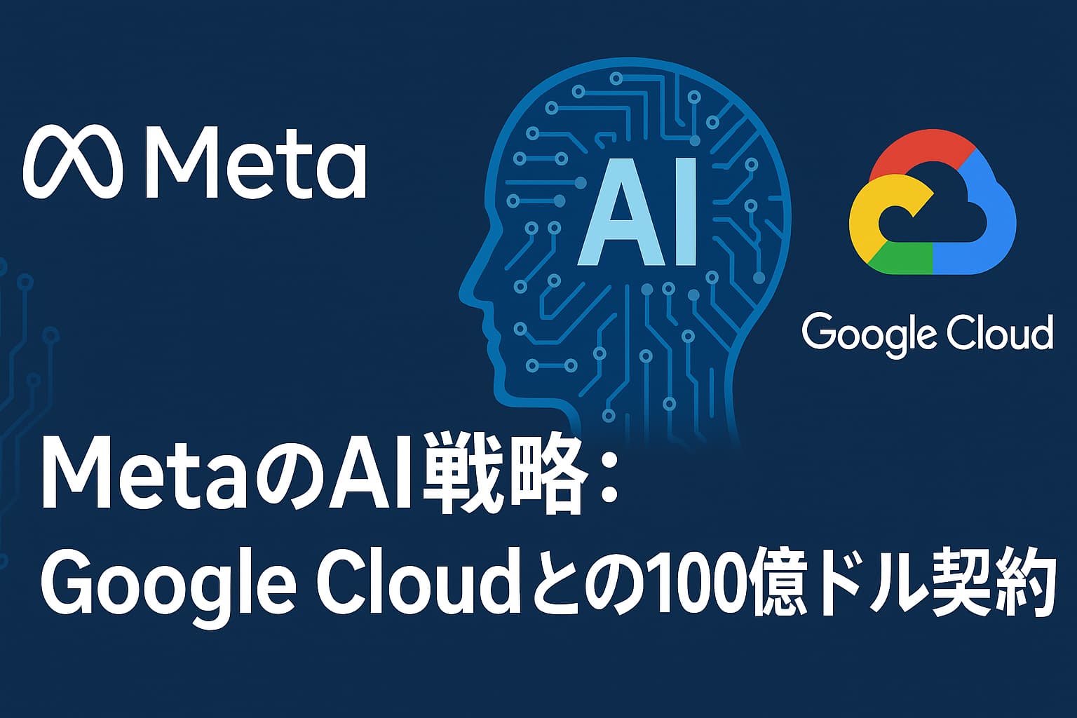 MetaのAI戦略：Google Cloudとの100億ドル契約