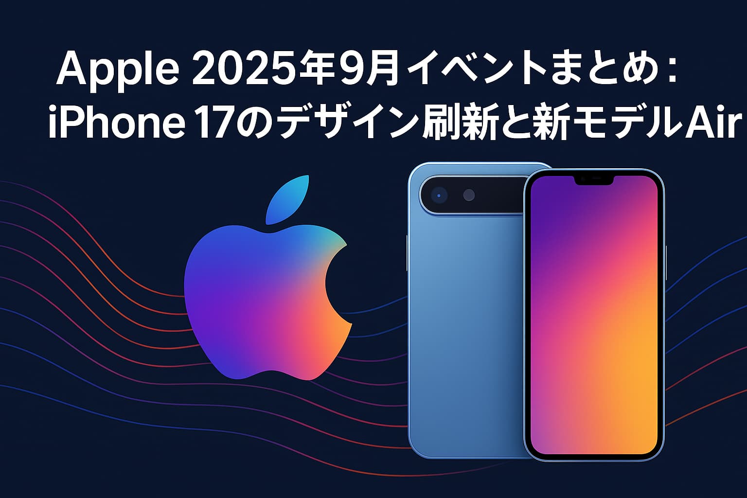 Apple 2025年9月イベントまとめ：iPhone 17のデザイン刷新と新モデルAir