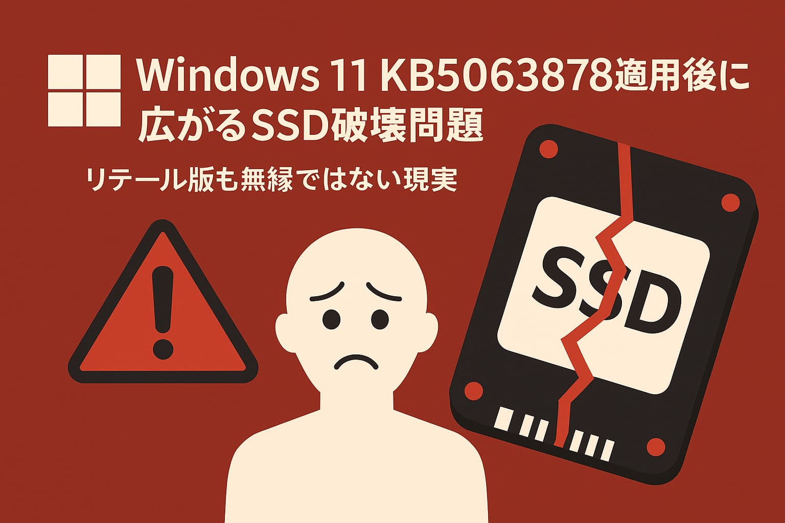 Windows 11 KB5063878適用後に広がるSSD破壊問題 ― リテール版も無縁ではない現実