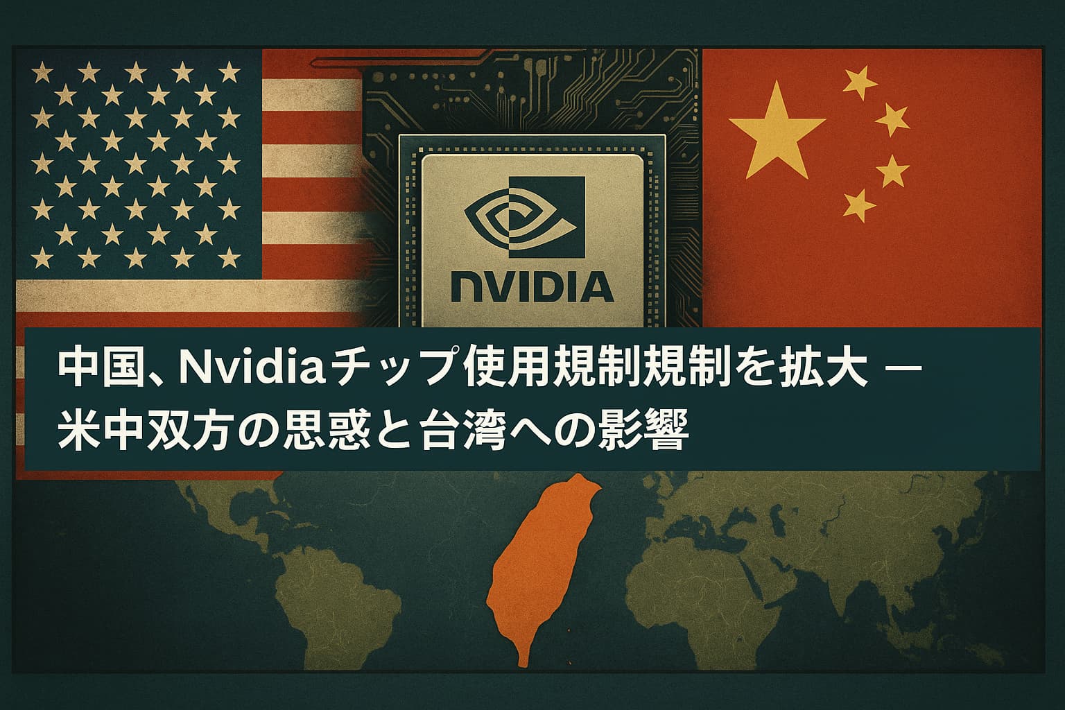 中国、Nvidiaチップ使用規制を拡大 ― 米中双方の思惑と台湾への影響
