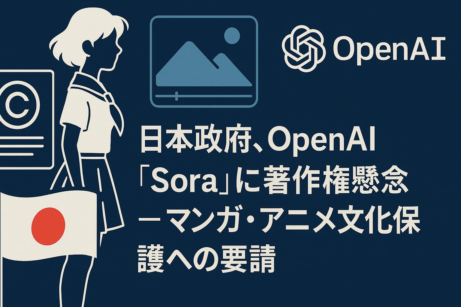 日本政府、OpenAI「Sora」に著作権懸念 ― マンガ・アニメ文化保護への要請