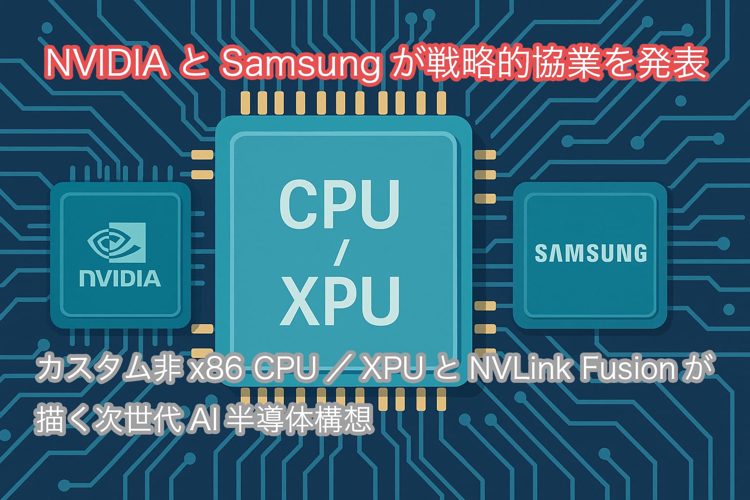 NVIDIAとSamsungが戦略的協業を発表 ― カスタム非x86 CPU／XPUとNVLink Fusionが描く次世代AI半導体構想