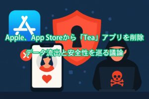 Apple、App Storeから「Tea」アプリを削除 ― データ流出と安全性を巡る議論