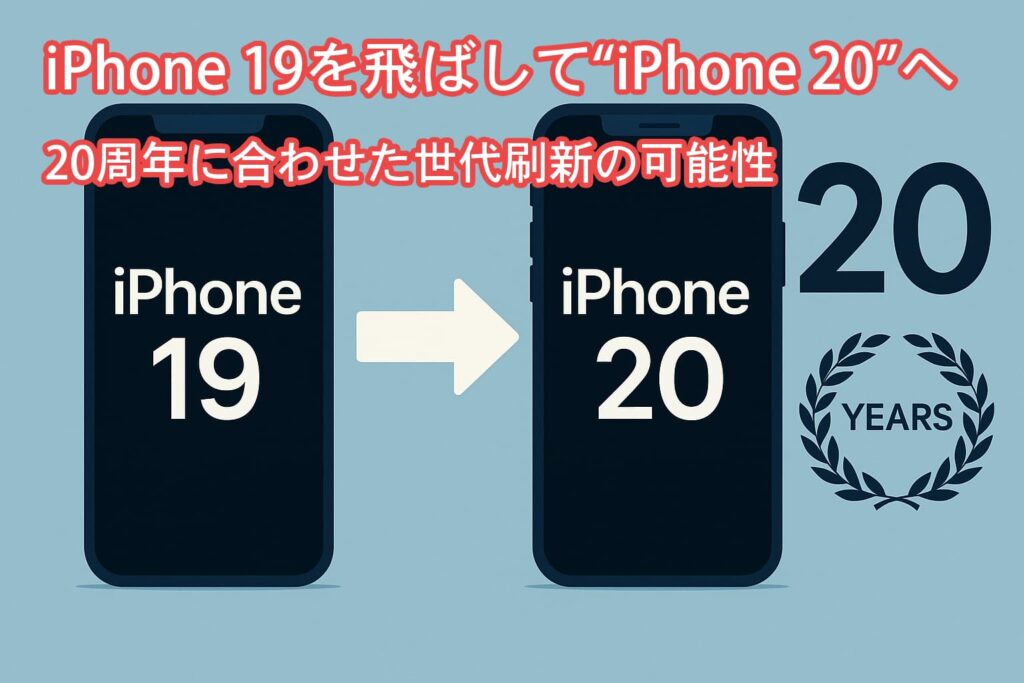 iPhone 19を飛ばして“iPhone 20”へ ― 20周年に合わせた世代刷新の可能性