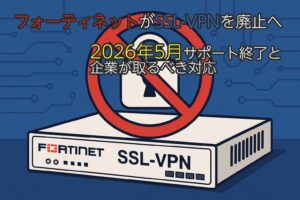 フォーティネットがSSL-VPNを廃止へ ― 2026年5月サポート終了と企業が取るべき対応